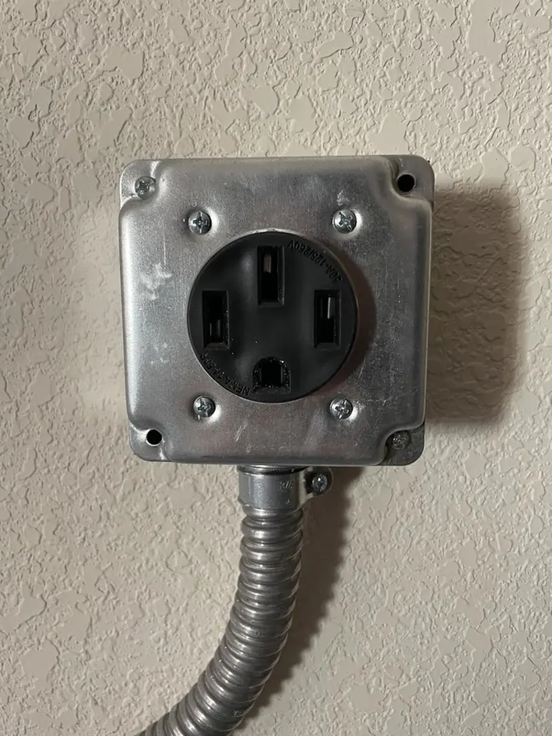 NEMA 14-50 outlet installed for Electrical Panel Upgrade in Marshall